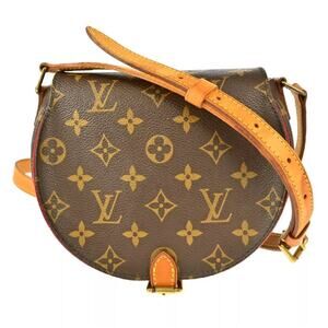 AUTHENTIC LOUIS VUITTON MONOGRAM TAMBOURINE SHOULDER CROSSBODY BAG FL0014